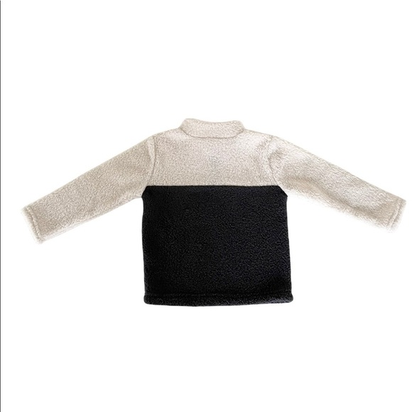 Jumping Beans White & Gray Sherpa Zip Up Pullover Boys 3T - Picture 3 of 10